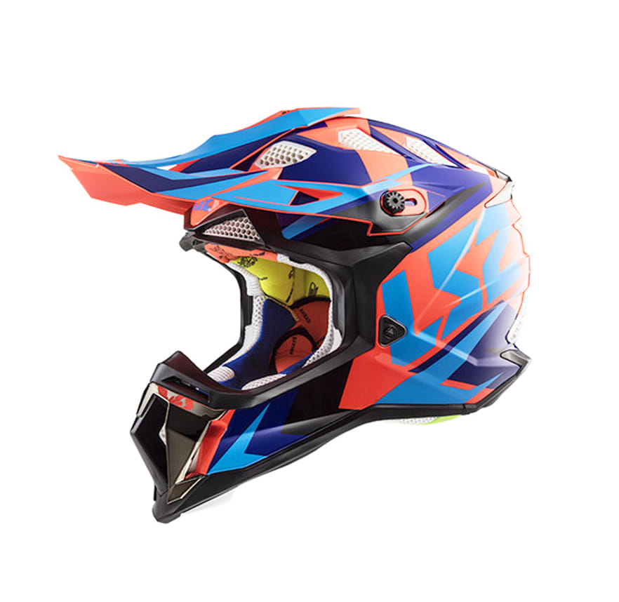 CASCO LS2 MX 470 SUBVERTER NIMBLE NEG/AZUL/NARANJO1