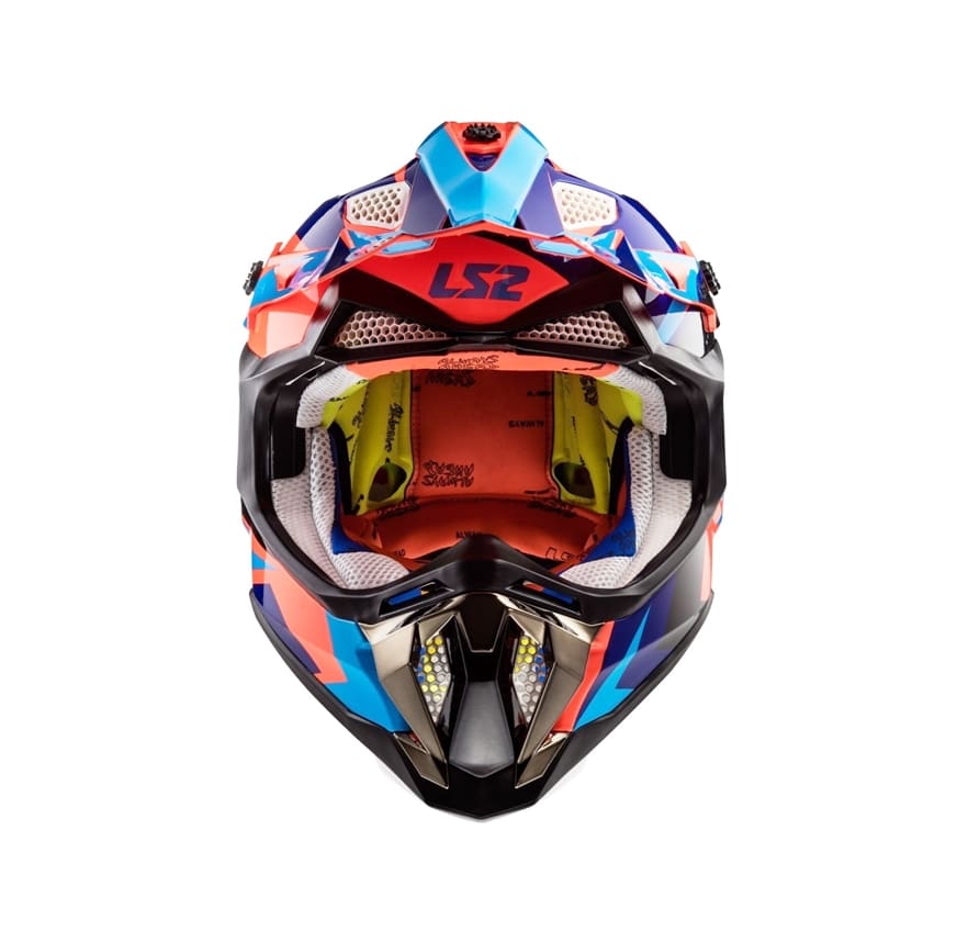 CASCO LS2 MX 470 SUBVERTER NIMBLE NEG/AZUL/NARANJO2