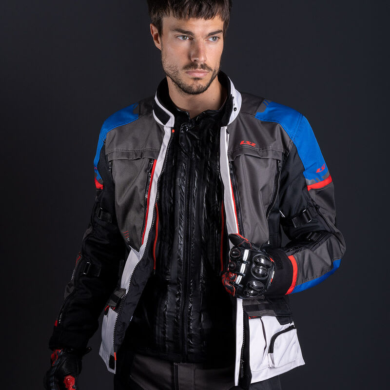 CHAQUETA LS2 NORWAY AZUL NEGRA GRIS ROJA5