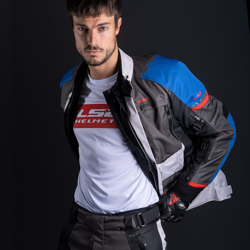 CHAQUETA LS2 NORWAY AZUL NEGRA GRIS ROJA4