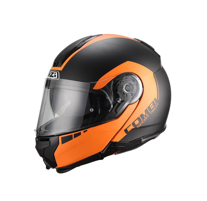 CASCO NZI COMBI DUO BANDS NEGRO NARANJO1