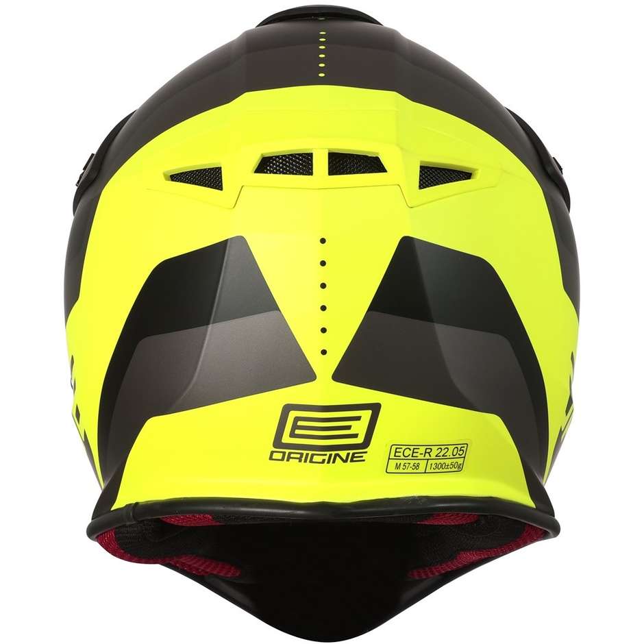 CASCO ORIGINE HERO MX FLUO AMARILLO NEGRO MATE3
