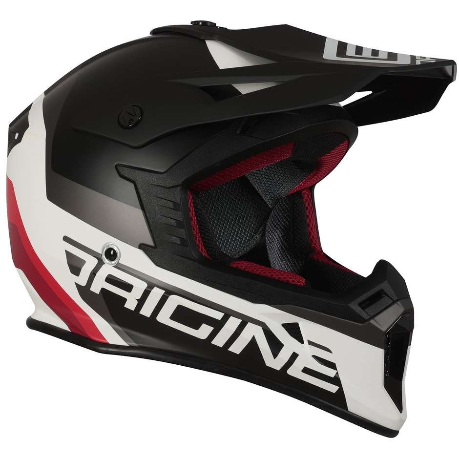 CASCO ORIGINE HERO MX NEGRO BLANCO MATE2