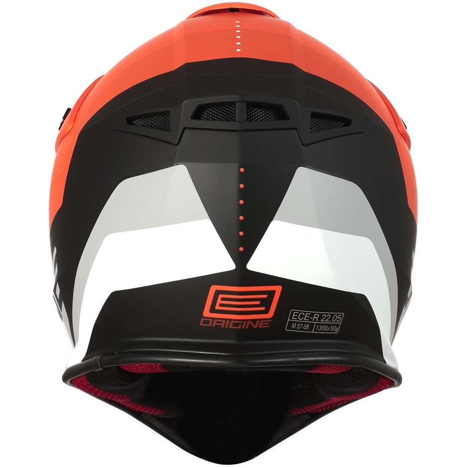CASCO ORIGINE HERO MX FLUO NARANJO NEGRO MATE3