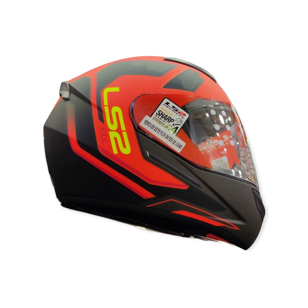 LS2 FF352 IRONFACE MATT BLACK NEON ORANGE2