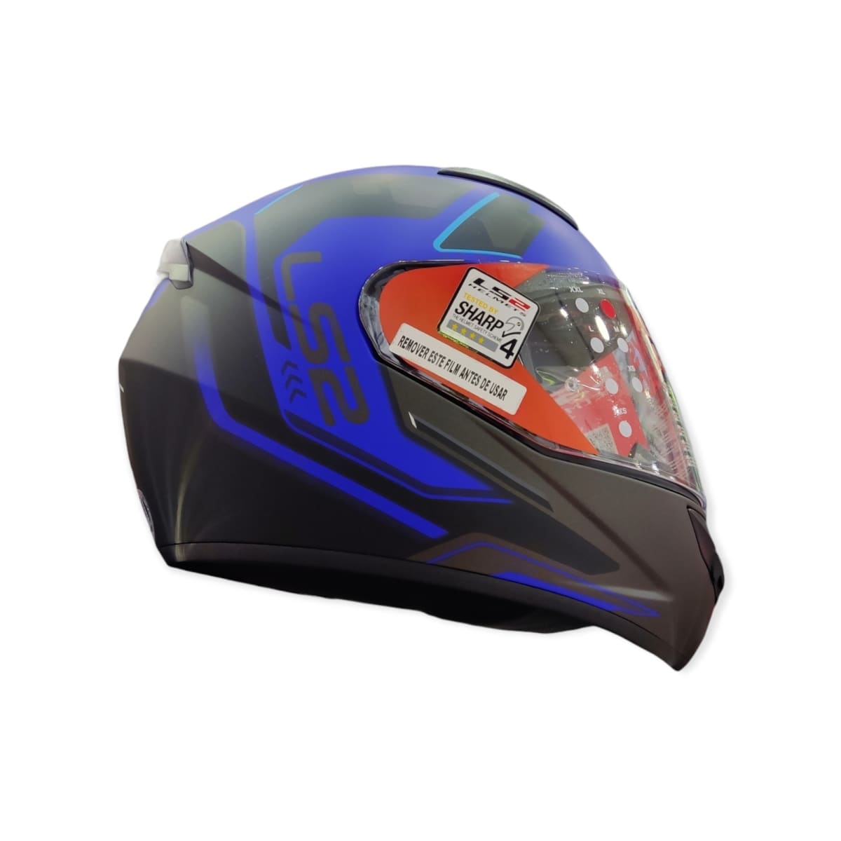 LS2 FF352 IRONFACE MATT BLACK BLUE3