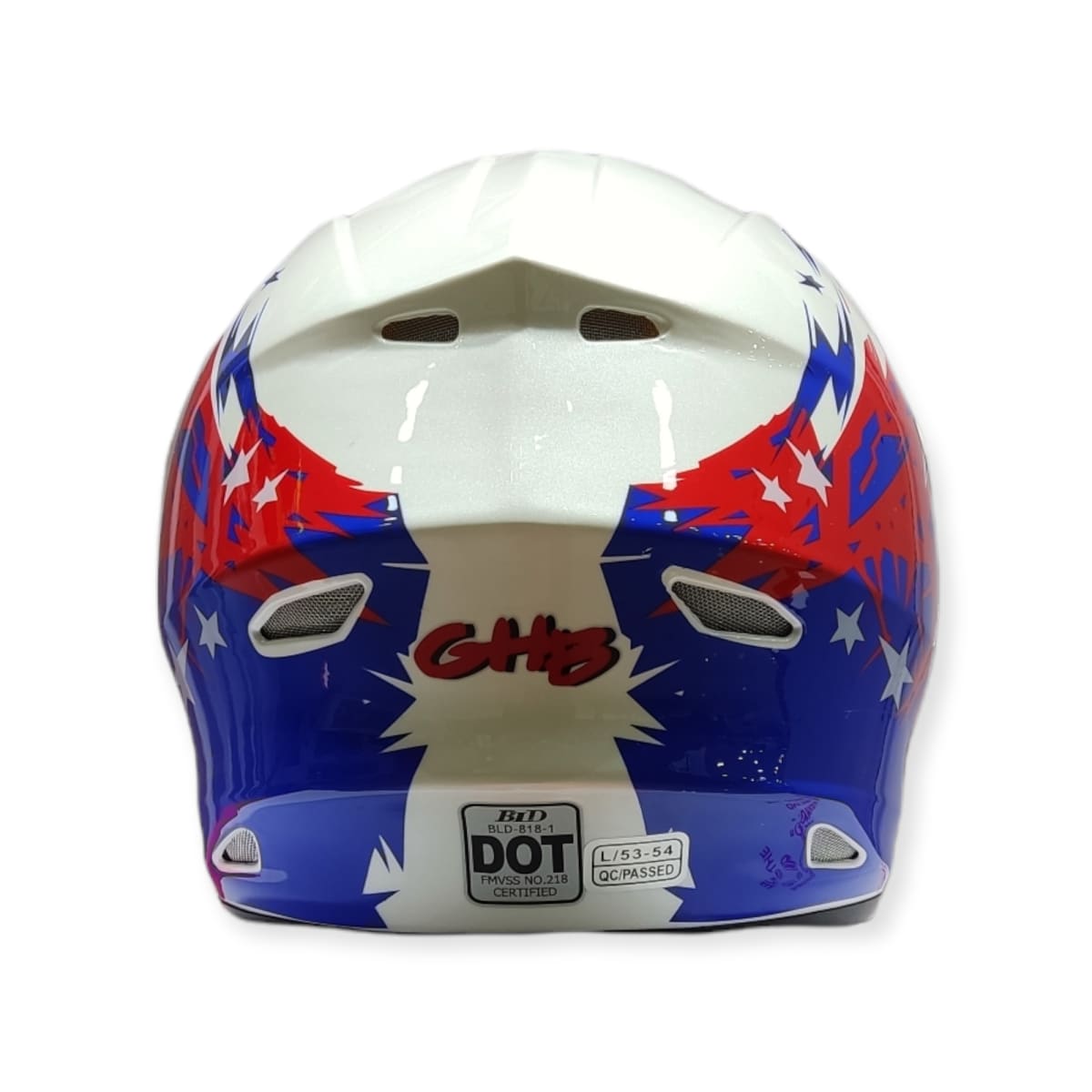 CASCO GHB 818-1 MX STARS ROJO AZUL3