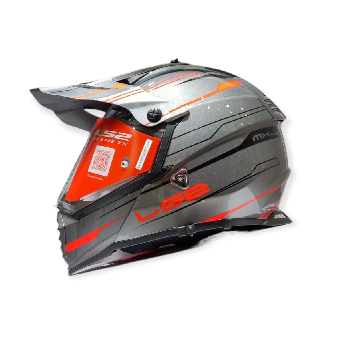 CASCO LS2 MX 436 PIONEER EVO KNIGHT NARANJA TITANIUM1
