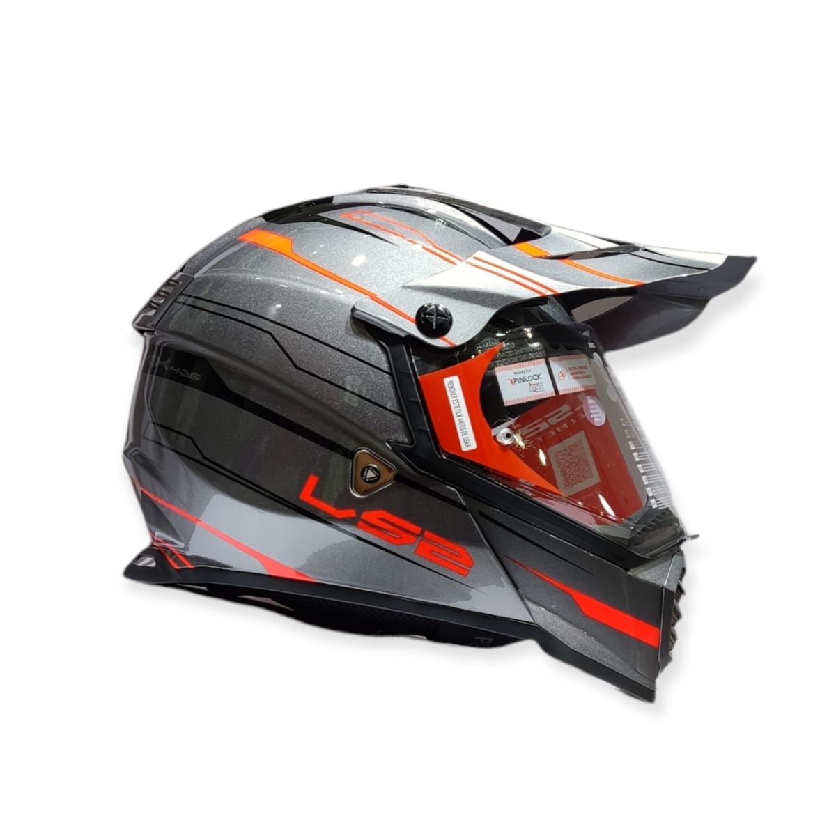 CASCO LS2 MX 436 PIONEER EVO KNIGHT NARANJA TITANIUM2