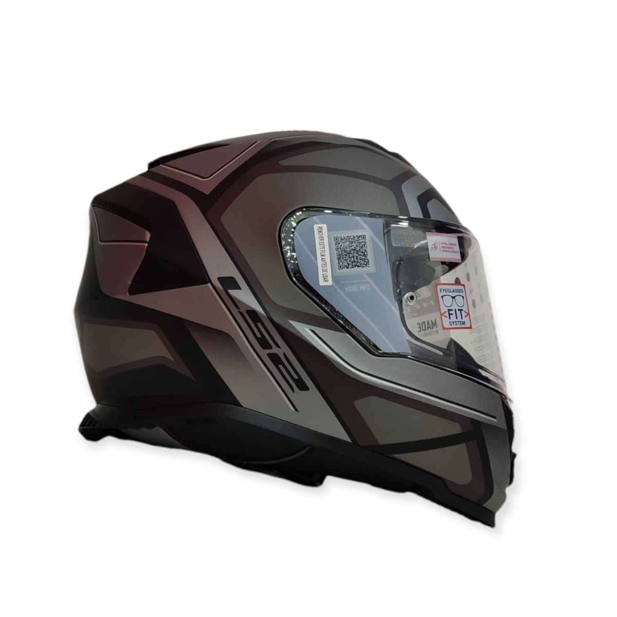 CASCO LS2 FF 800 STORM FASTER MAT TITANIO2