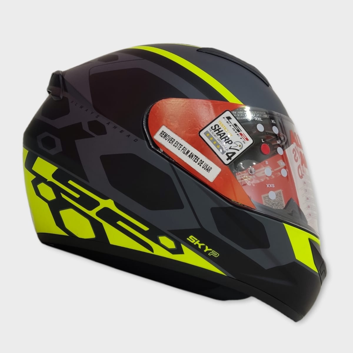 CASCO LS2 FF 352 MEIN NEG AMARILLO NEON MAT2