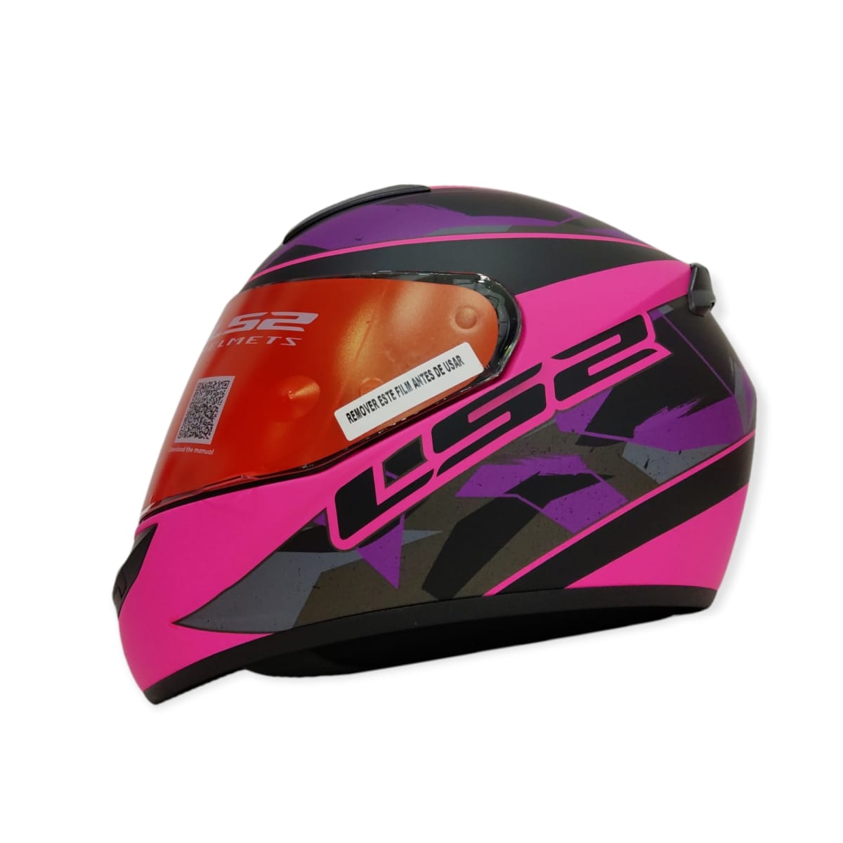 CASCO LS2 FF 352 RECRUIT NGO ROSA MAT1