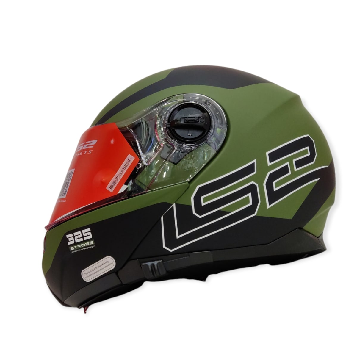 CASCO LS2 FF 325 STROBE ZONE NEGRO VERDE MILITAR1