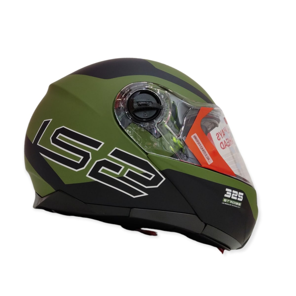 CASCO LS2 FF 325 STROBE ZONE NEGRO VERDE MILITAR3