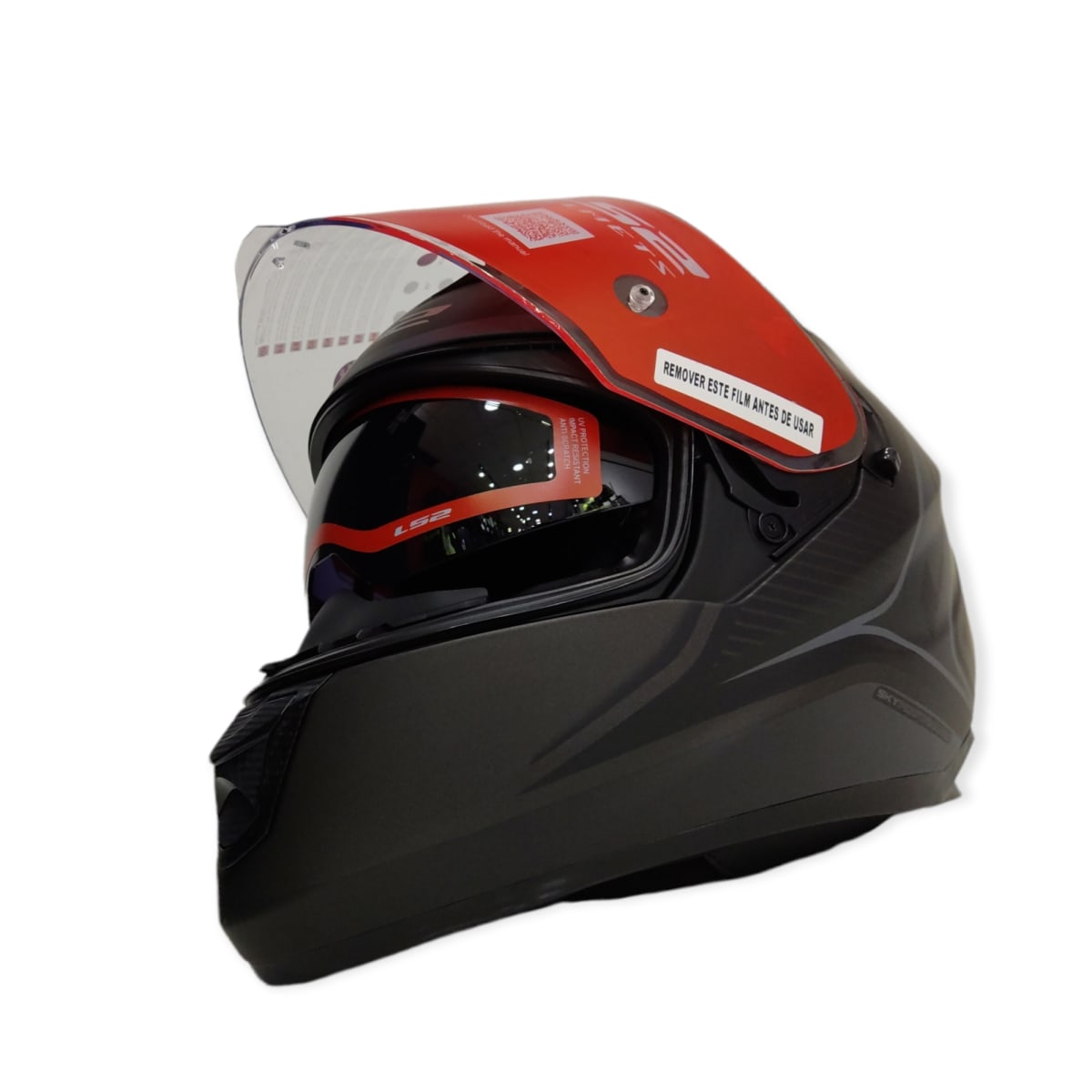 CASCO LS2 FF 320 STREAM EVO FLAUX NEGRO GRIS3