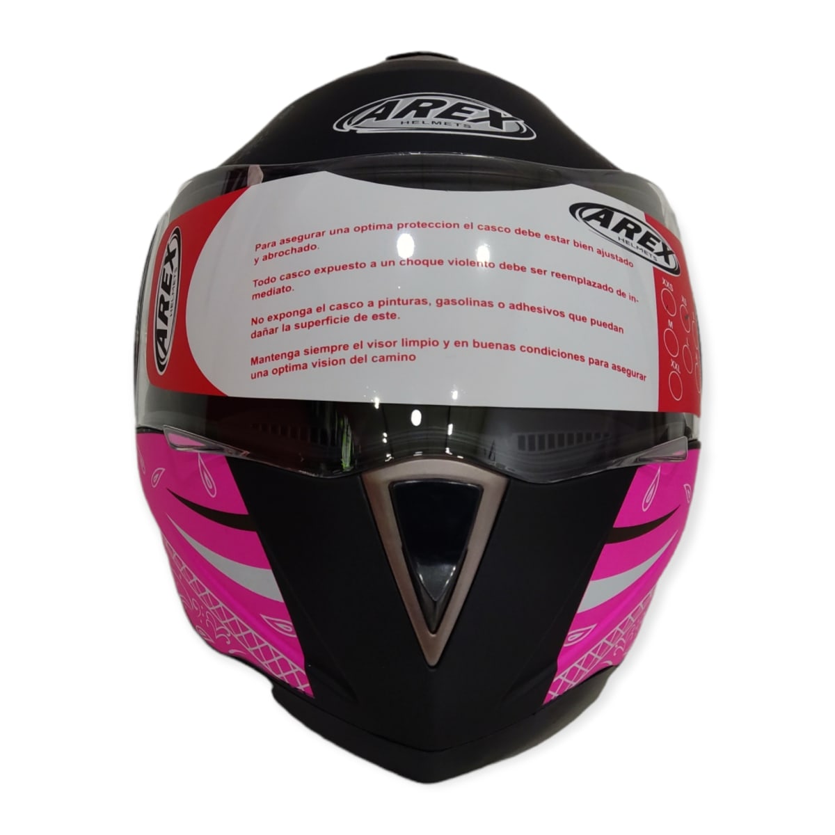 CASCO AREX ABATIBLE MR 701 NEGRO FUCSIA2