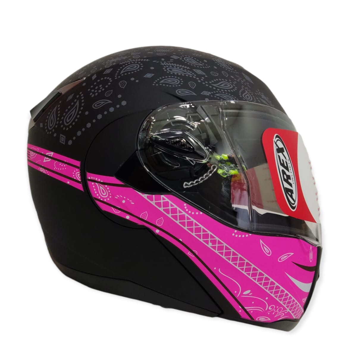 CASCO AREX ABATIBLE MR 701 NEGRO FUCSIA3