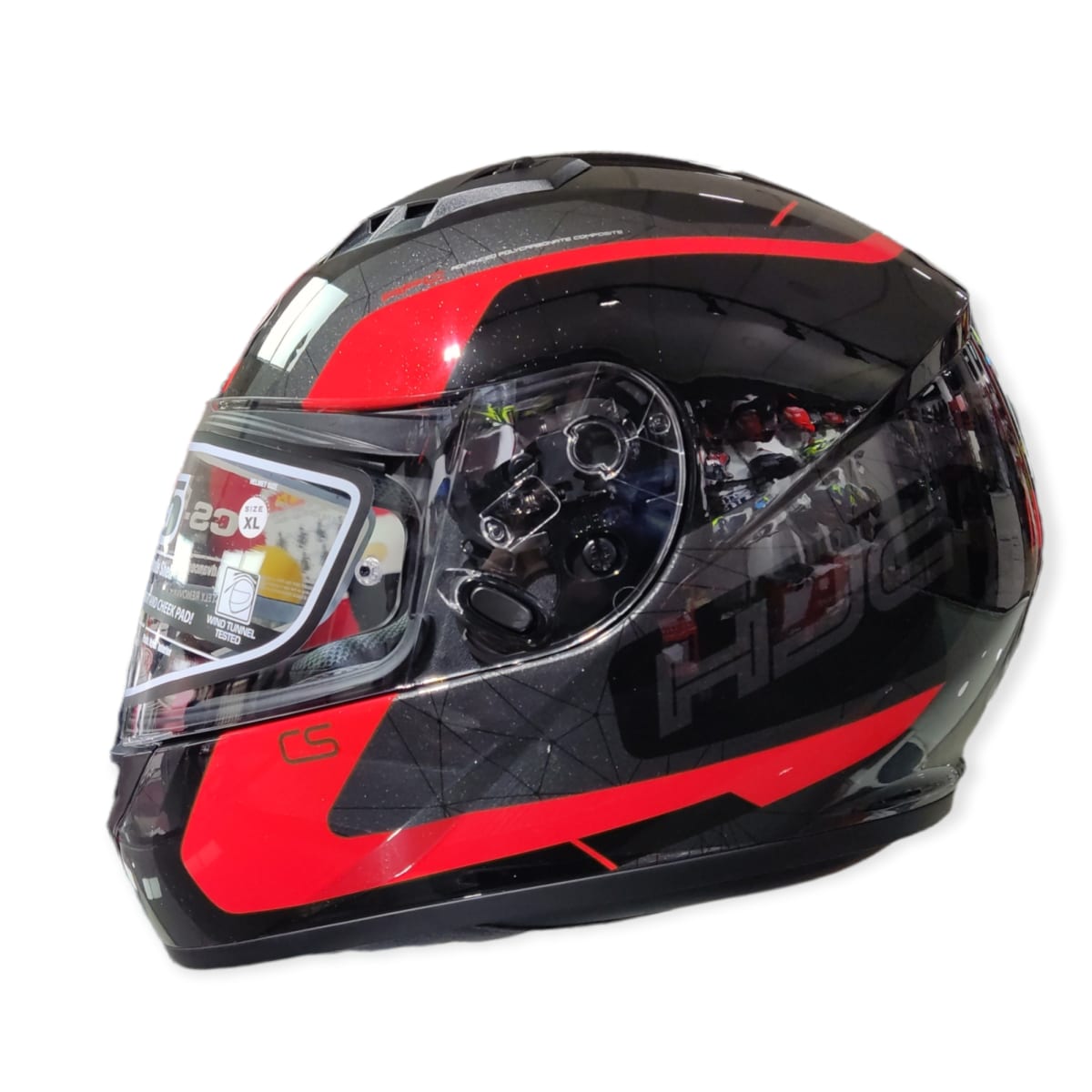CASCO HJC CS15 DOSTA MC1 NEGRO ROJO1