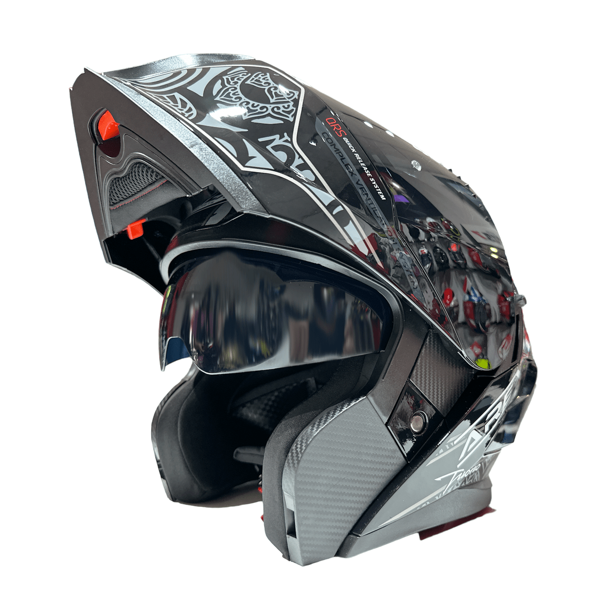 CASCO ABATIBLE AREX MR-903 EDGE NEGRO GRIS2