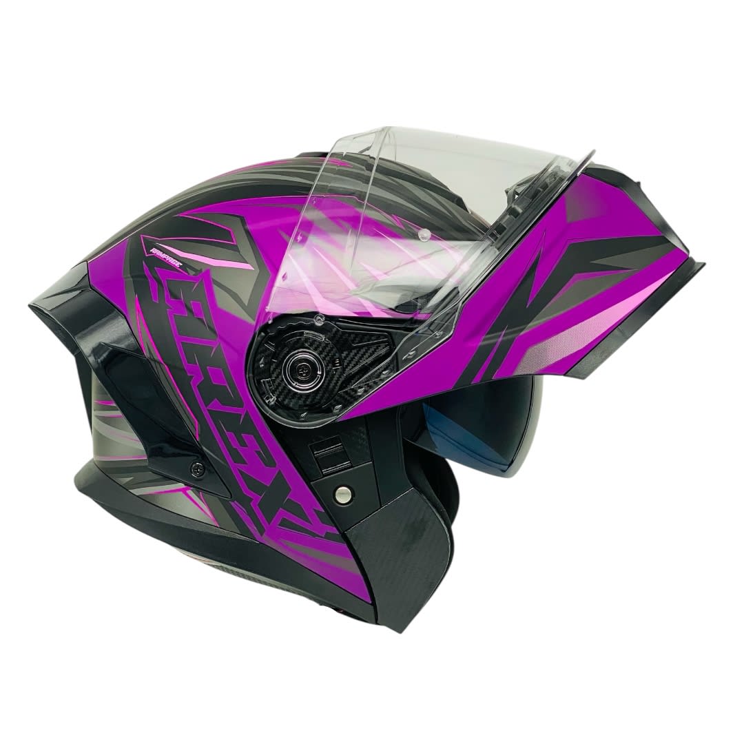 CASCO ABATIBLE AREX MR-903 RAMPAGE NEGRO FUCSIA MATE10