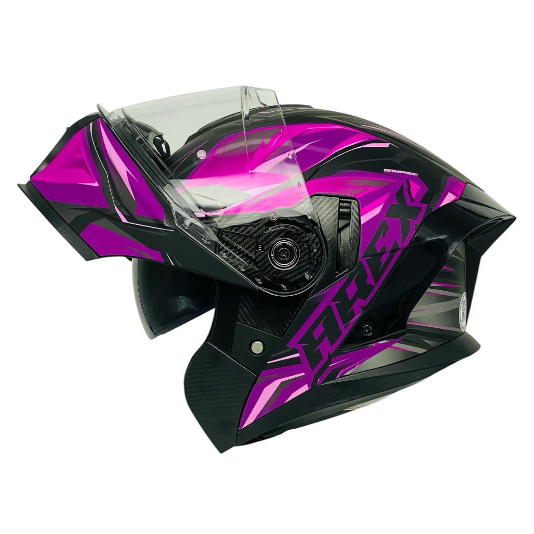 CASCO ABATIBLE AREX MR-903 RAMPAGE NEGRO FUCSIA MATE3