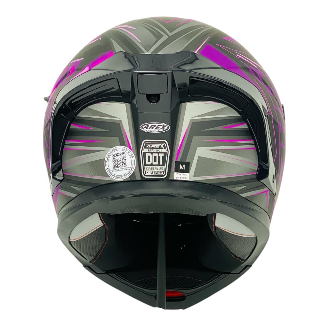 CASCO ABATIBLE AREX MR-903 RAMPAGE NEGRO FUCSIA MATE9