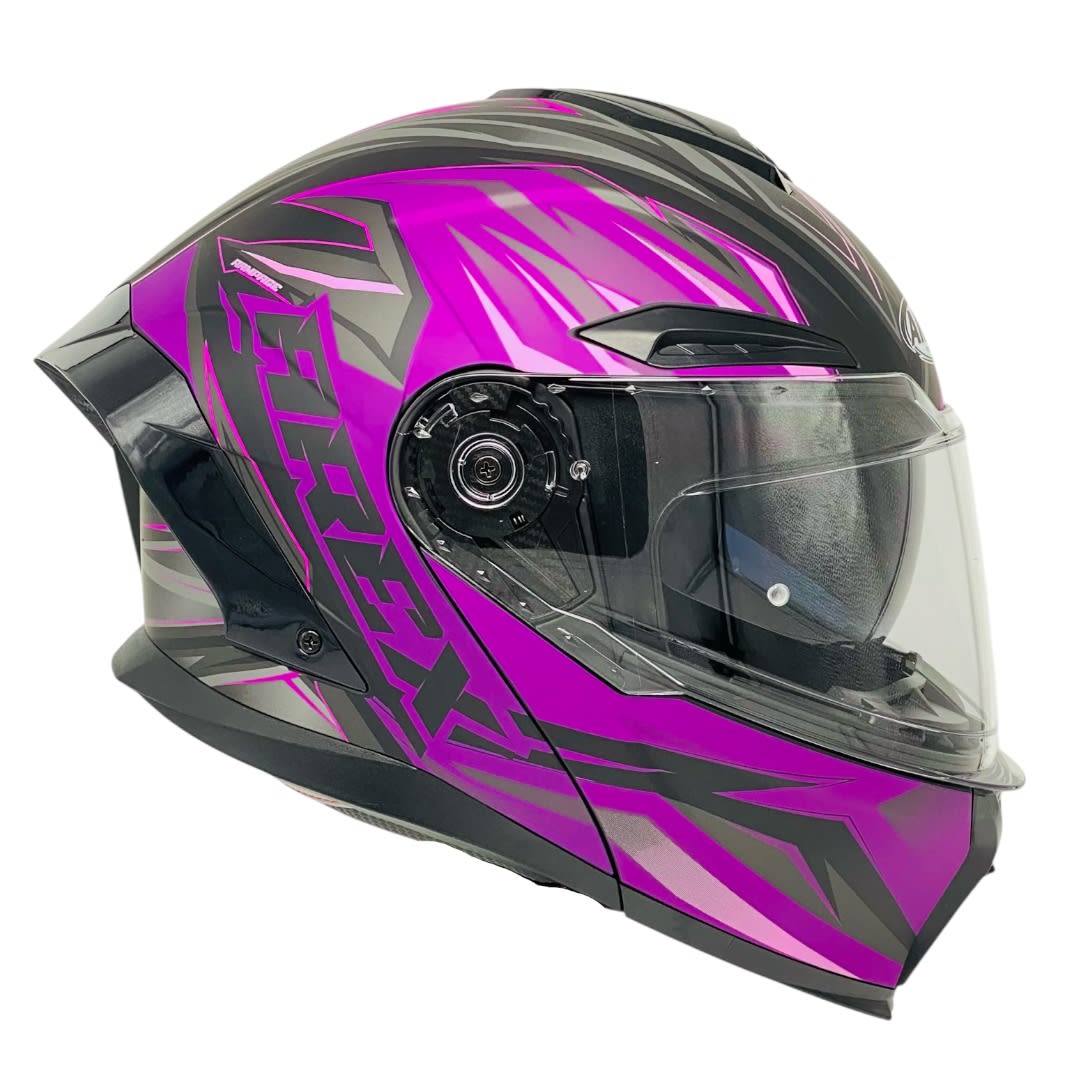 CASCO ABATIBLE AREX MR-903 RAMPAGE NEGRO FUCSIA MATE4