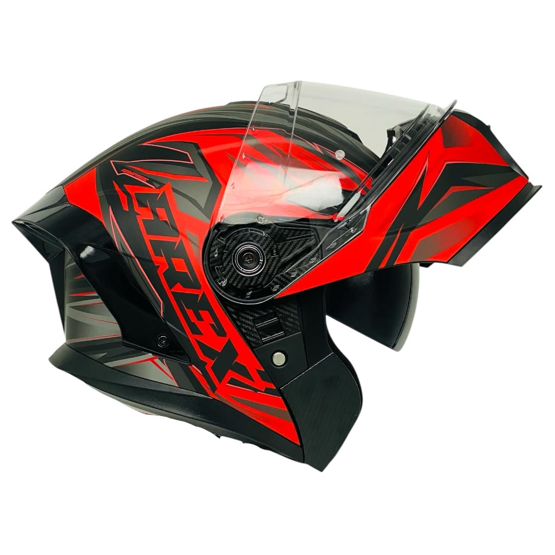 CASCO AREX MR-903 RAMPAGE NEGRO ROJO MATE9