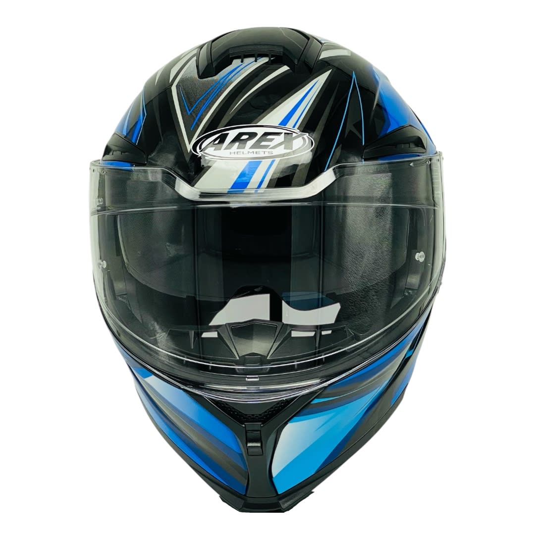 Casco Abatible Arex MR-903 Rampage Negro Azul Brillo4