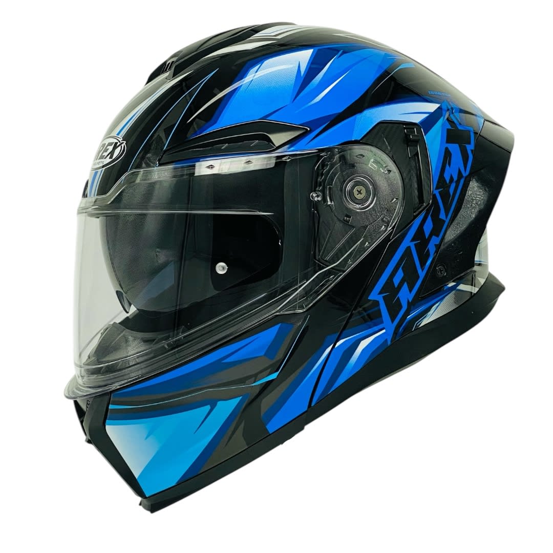 Casco Abatible Arex MR-903 Rampage Negro Azul Brillo6