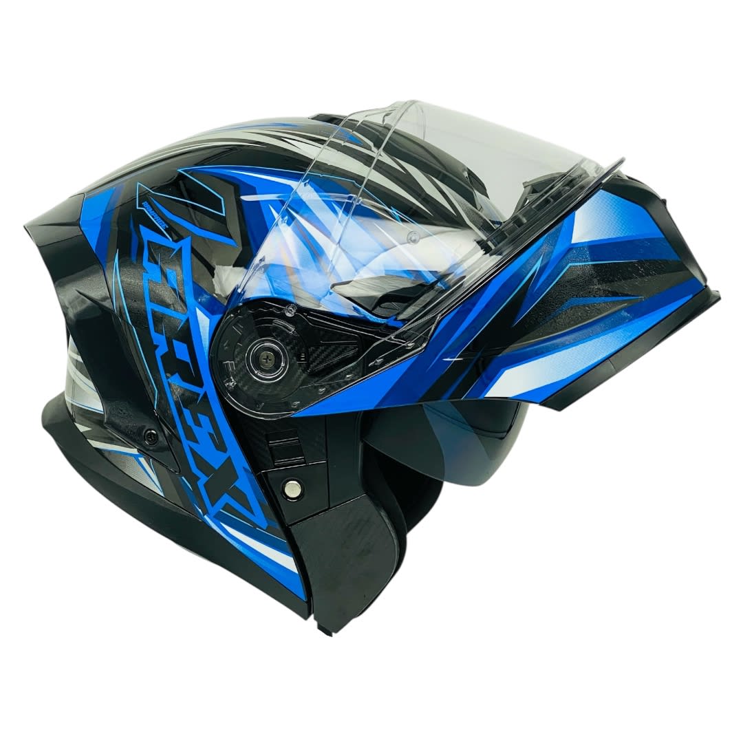 Casco Abatible Arex MR-903 Rampage Negro Azul Brillo5