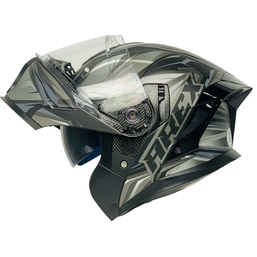 CASCO AREX MR-903 RAMPAGE NEGRO GRIS MATE3