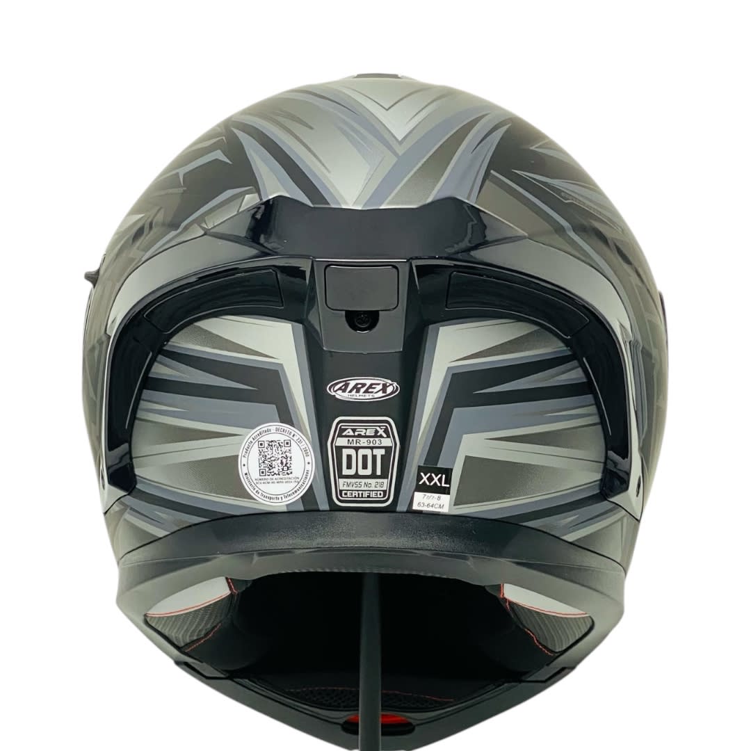 CASCO AREX MR-903 RAMPAGE NEGRO GRIS MATE8