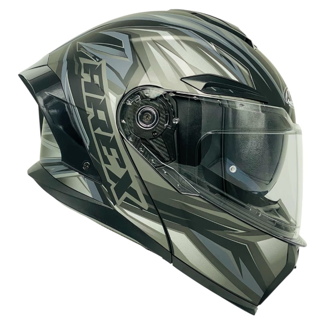 CASCO AREX MR-903 RAMPAGE NEGRO GRIS MATE6