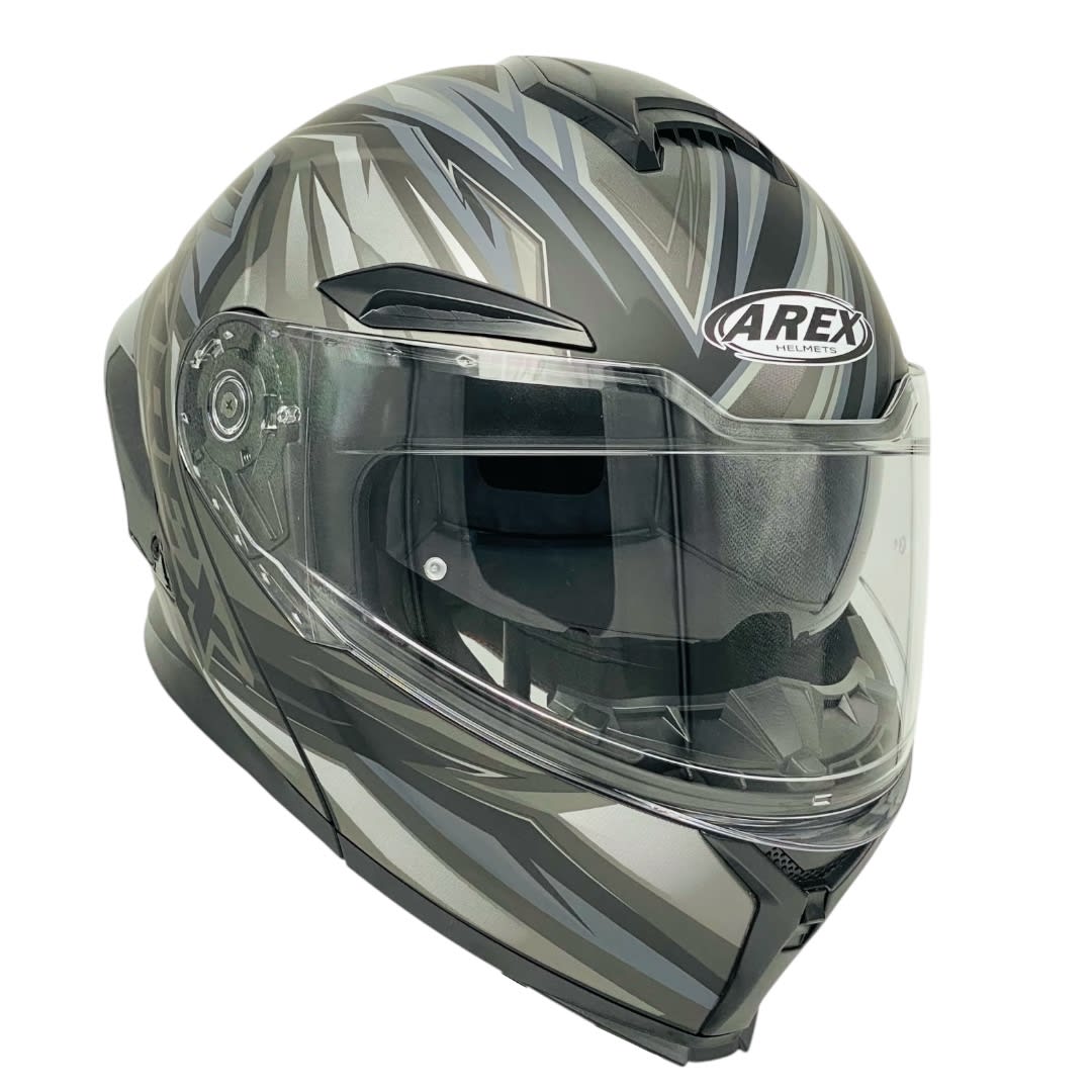 CASCO AREX MR-903 RAMPAGE NEGRO GRIS MATE4