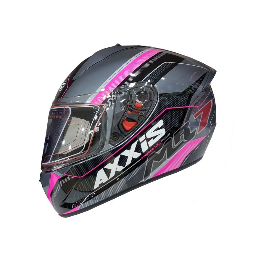 CASCO AXXIS STINGER POLE NEGRO FUCSIA1