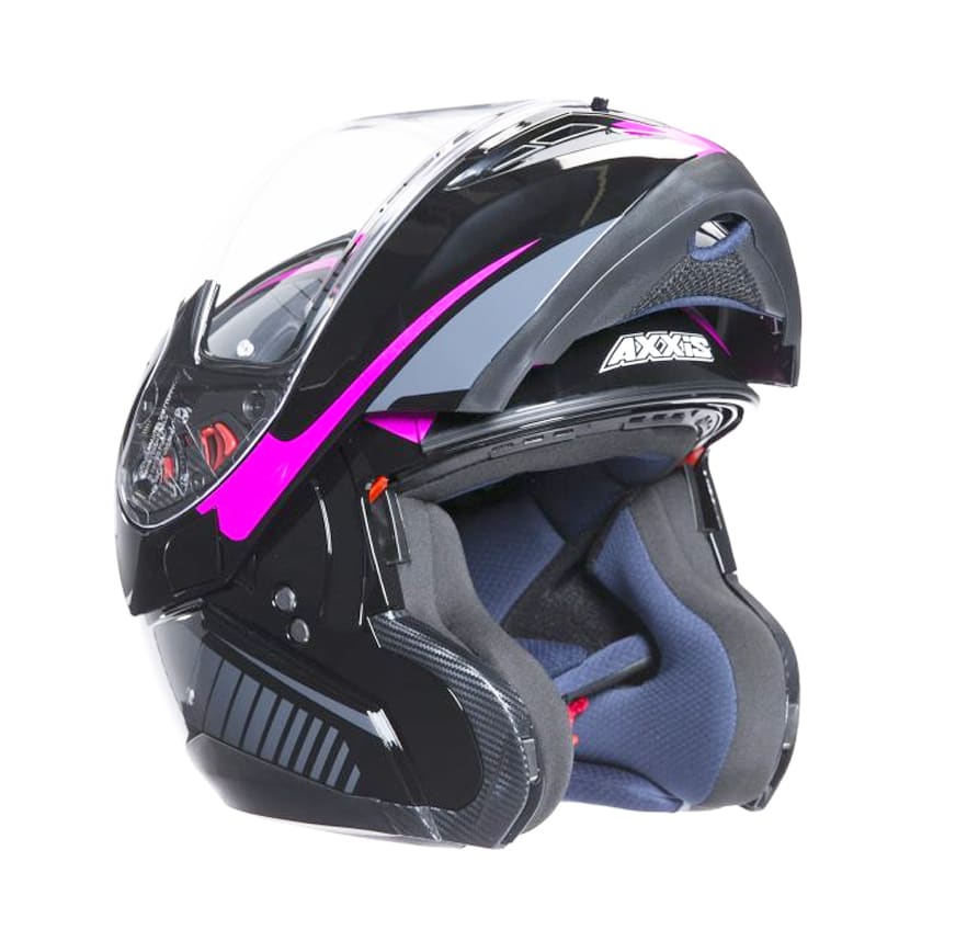 CASCO AXXIS OPTIMUS QUEST NEGRO/PURPURA1