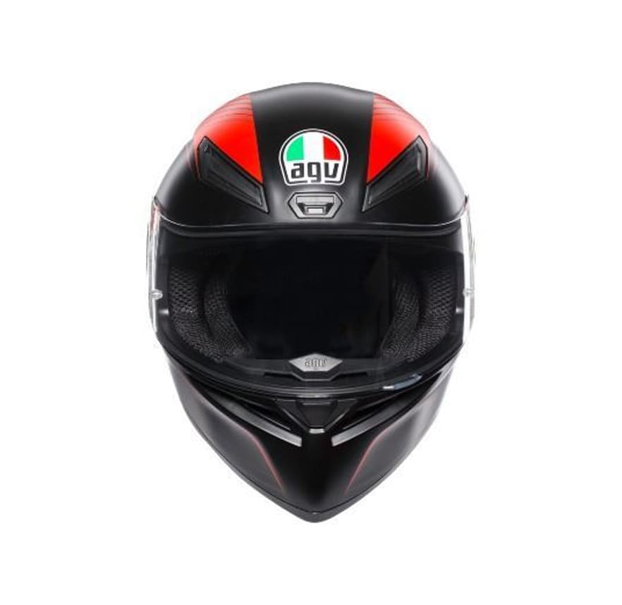 CASCO AGV K1 WARMUP MATE NEG/ROJO2