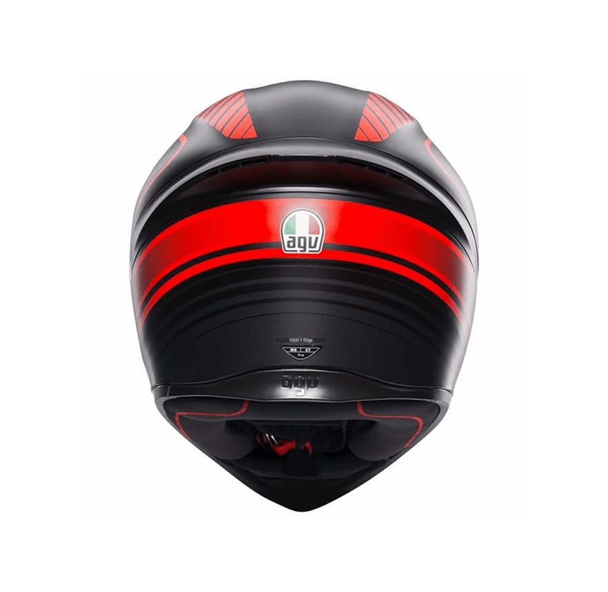 CASCO AGV K1 WARMUP MATE NEG/ROJO4