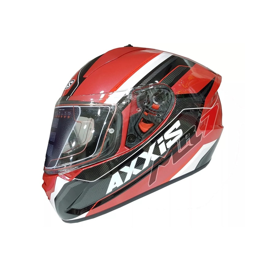 CASCO AXXIS STINGER POLE A5 GRIS/NEGRO/ROJO BRILLO1