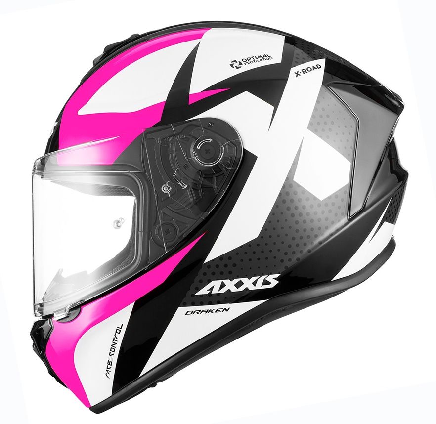 CASCO AXXIS DRAKEN B1 ROSA BRILLO1
