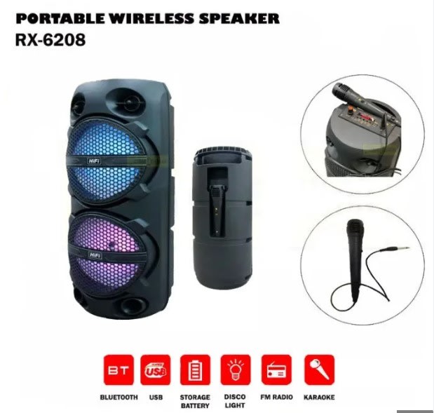 PARLANTE KARAOKE DOBLE 6.5