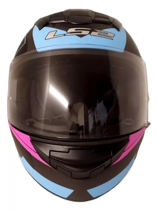 CASCO LS2 FF 352 CYPRESS NEGRO AZUL FUCSIA MAT3