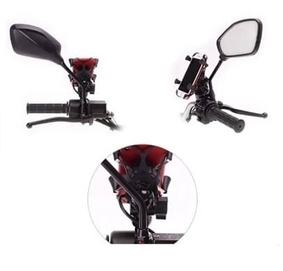 PORTA CELULAR ARAÑA C/CARGADOR P/ EL ESPEJO SXC-038323