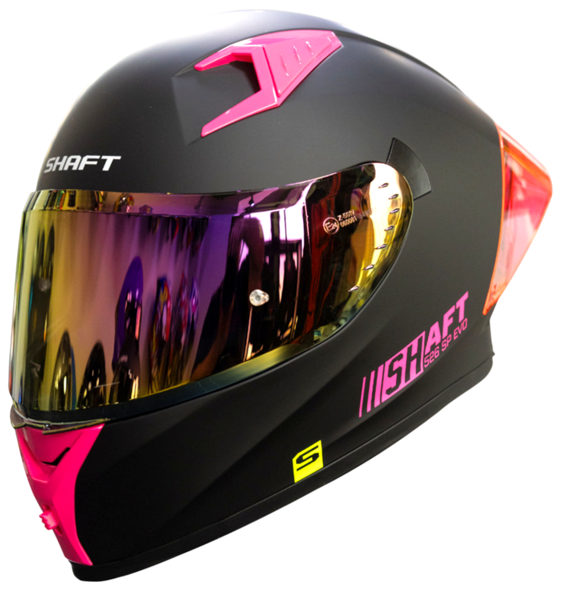 CASCO SHAFT 526SP SOLID NEGRO FUCSIA | MR7 - Cascos, agv, motos