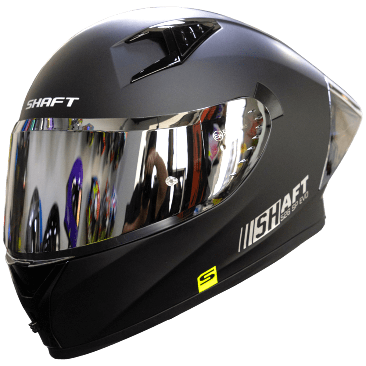 CASCO SHAFT 526SP SOLID NEGRO VISOR ESPEJO2