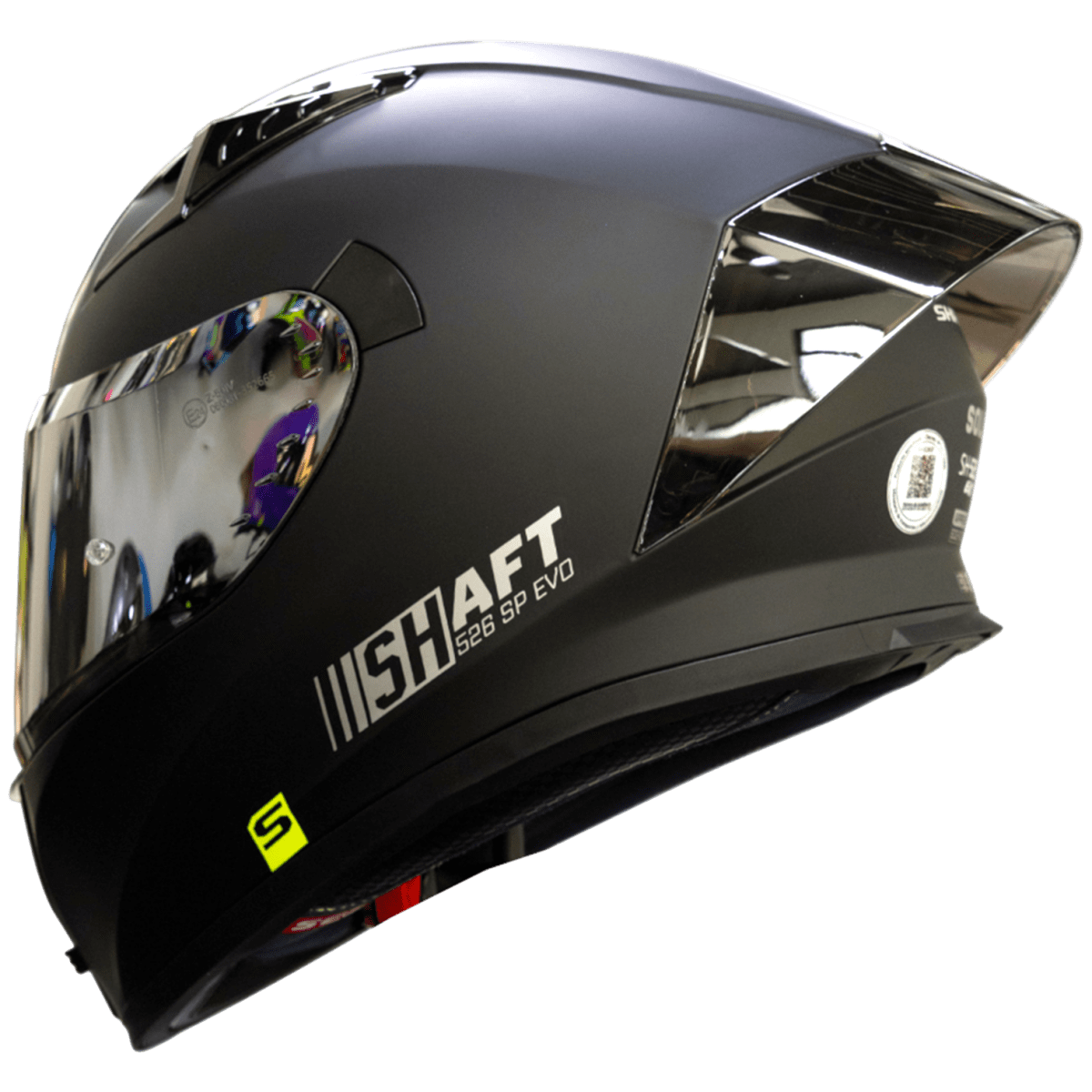 CASCO SHAFT 526SP SOLID NEGRO VISOR ESPEJO3