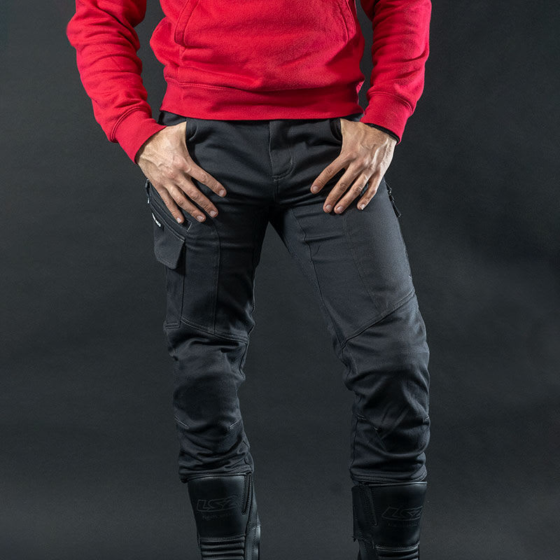 PANTALON LS2 STRAIGHT GRIS OSCURO3