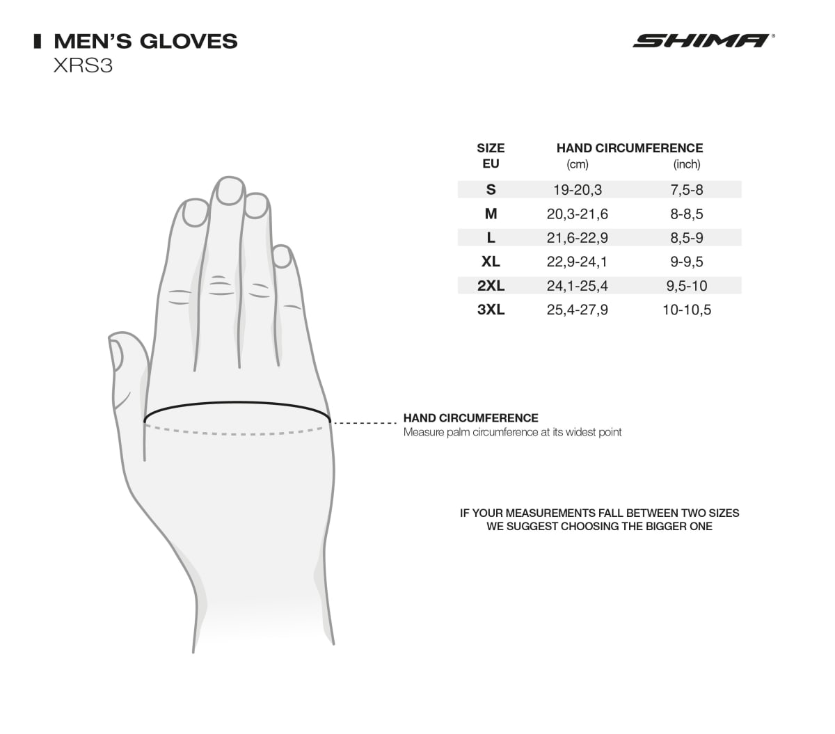 GUANTE SHIMA XRS-3 HOMBRE NEGRO10