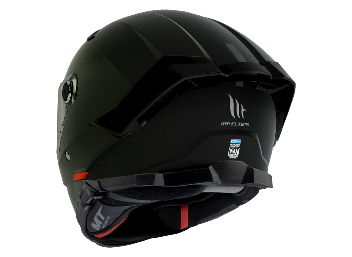 CASCO MT FF118SV THUNDER 4 SV SOLID A1 NEGRO MATE + PLK4